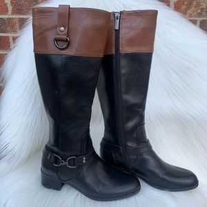 Bandolino Black & Brown Tall Boots Sz 6.5